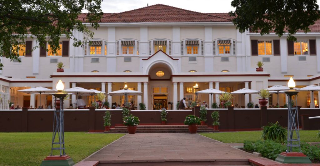 Victoria Falls Hotel terrace